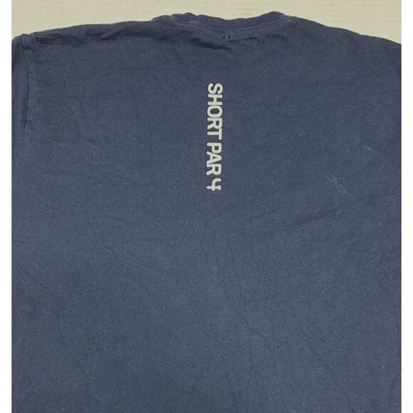 Short Par 4 Navy Blue Golf Bag Humor T Shirt Mens Size Medium Golfer - Picture 4 of 6